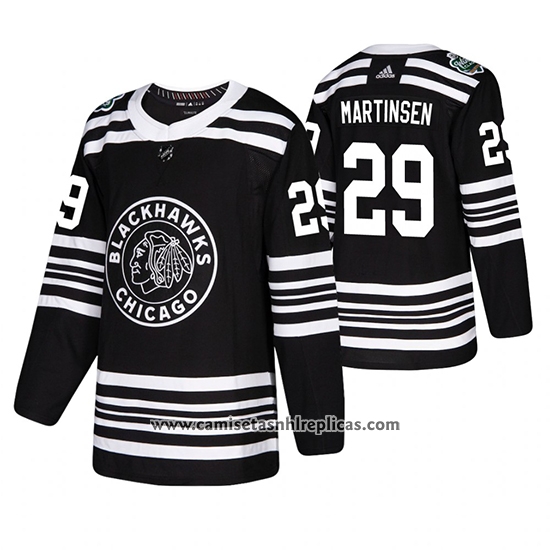 Camiseta Hockey Chicago Blackhawks Andreas Martinsen Winter Classic Negro